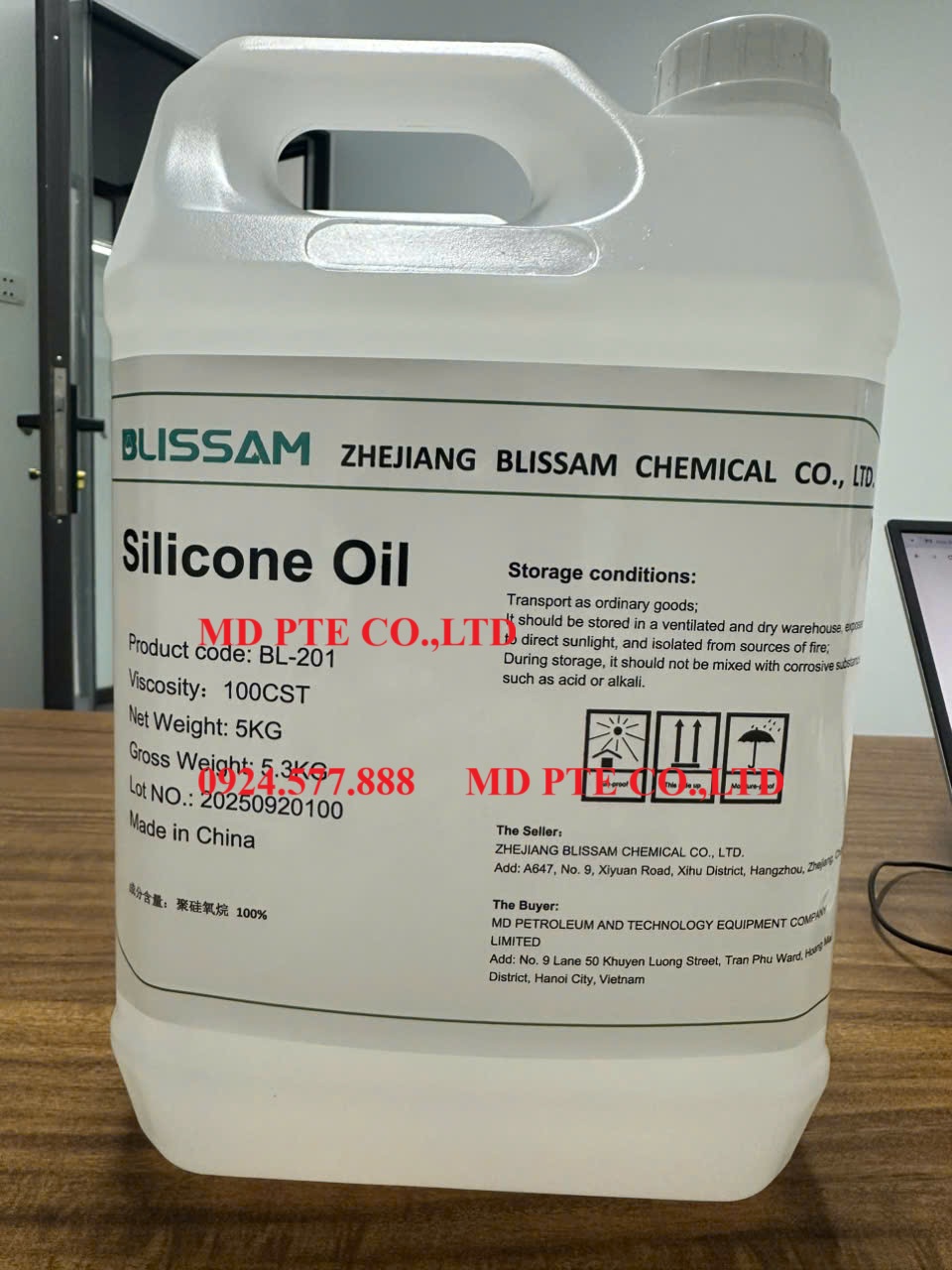 Dầu Silicone BLISSAM BL201-100 - An toàn thực phẩm dùng cho máy sấy lạnh